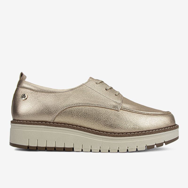 Zapato-casual-para-mujer-de-cuero-color-dorado