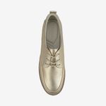 Zapato-casual-para-mujer-de-cuero-color-dorado