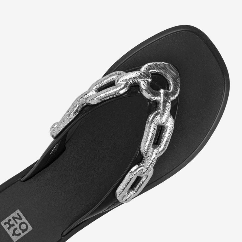 Sandalia Flip Flop Negro/Plateado 2GZH54-1756413822800
