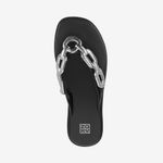 Sandalia Flip Flop Negro/Plateado 2GZH54-1756413823448