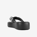 Sandalia Flip Flop Negro/Plateado 2GZH54-1756413825112