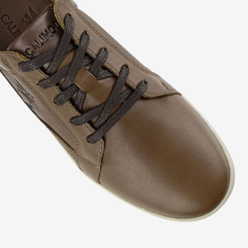 Zapatilla De Cuero Tan 1UIR001-1760049887761